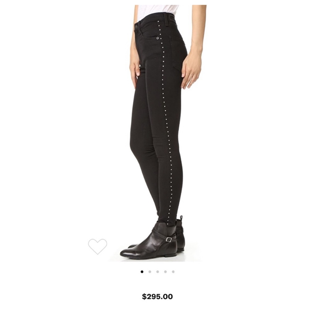 Rag & Bone High waisted skinny studded jeans
